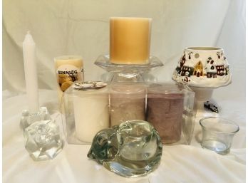 Nice Lot Of Candles And Holders