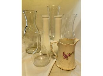 Vases Pitchers Carafes And A Beaker