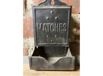 Vintage Tin Wall Match Box Holder - Really Nice!