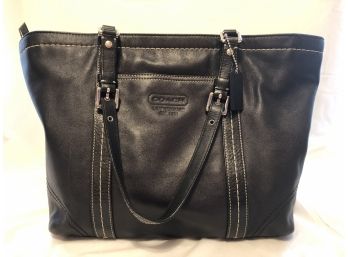 Black Leather Coach Handbag Very Clean
