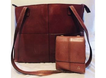 Fabulous Leather Etienne Aisner Handbag And Wallet
