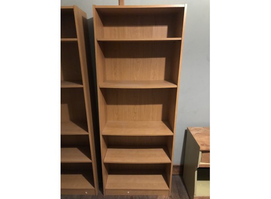 Bookshelf 28x71.5x12 4 Shelf Laminated Over Particle Board  In Good Shape