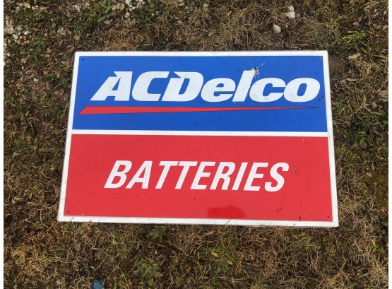 AC Delco Pressed Metal Sign 36x25