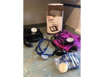 Blood Pressure Monitor And Two Sphygmomanometer