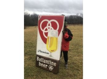 Beer Sign Ballantine Vintage 37x73