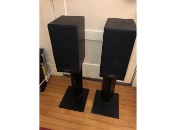 Mirage Speakers M-190is On Stands 7.25x14.5x11 Tested Sound Great