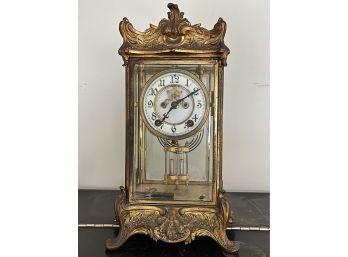 Antique Mantel Clock C. 1900, Made By The New Haven Clock Co. New Haven Conn USA, Have Key, Good Springs.