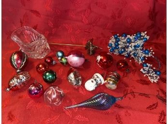 Christmas Ornaments Angel Candle Snuffer Glass Sleigh