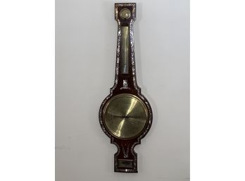 Greenock Barometer Mahogany Banjo Mother Of Pearl Inlay