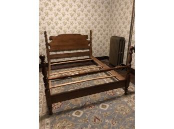 Maple Bed Frame Turned Posts 81.5x58 Headboard 44in Tall