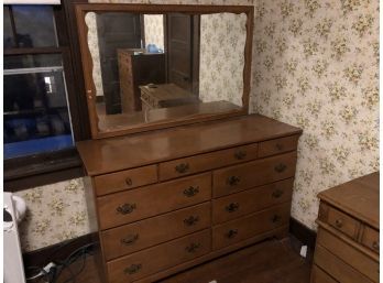 Dresser With Mirror Ethan Allen By Baumritter Made In Vermont Dovetail Work 54.5x34 (65 Top Of Mirror)x19.5