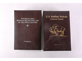 Uncirculated Morgan Silver Dollars Of The 19th Century & U.S. Buffalo Nickels Collector Panels Albums