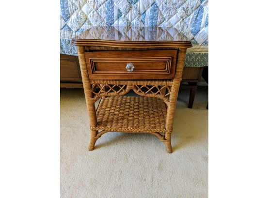 Lexington Wicker Side Table With Drawer By Henry Link