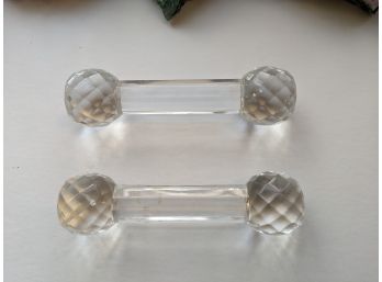 Two Identical Crystal Baby Rattles -  Great Gift For Twins!
