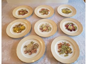 8 Elegant Luncheon/dessert Plates By Hammersley & Co., England