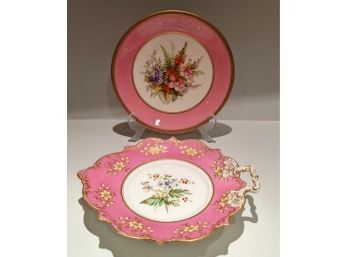 2 Pretty In Pink Antiques   Royal Worcester And Unsure Of Second Stamping ?