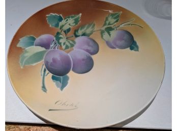 French K&G Luneville France Antique Fruit Plate