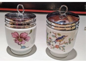 2 Porcelain Jam? Containers , 1 Aynsely From England, The Other Royal Worcester