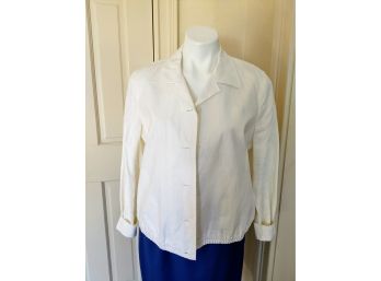 Brand New (Still With Tags) White Linen Jacket/Shirt By Evenlyn & Authur