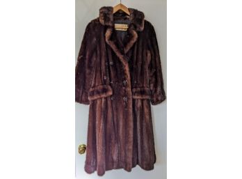 Vintage Mink Fur Coat By Sylvia Fe For Cortesa -