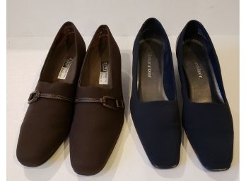 Never Worn Naturalizer Navy Pumps And Munro Brown Pumps