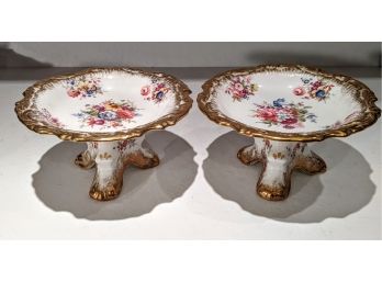 Two Hammersely Of England 'Lady Patricia' Footed Plates