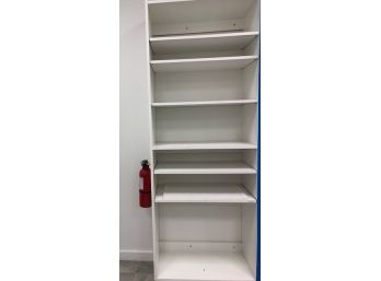White Open Back Shelving- Group Of Three. Fourth Of Four Lots