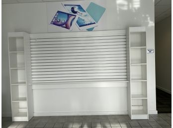Slat Wall With Two Display Shelves  2 Of 4 Lots For Sale