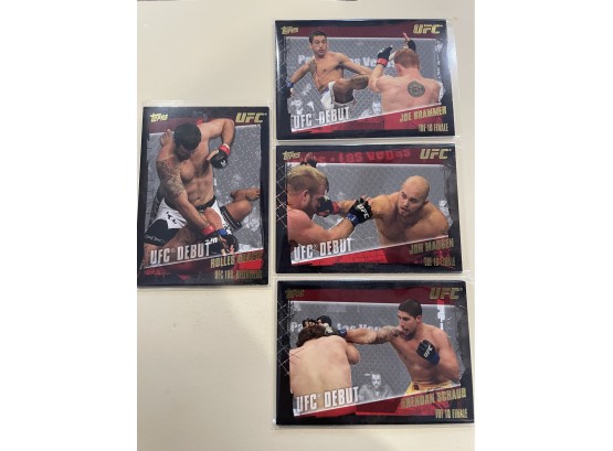 2010 Topps UFC Debut Gold Parallel Thick Cards 4 Card Lot   All Cards Are Thick Stock Gold Debut Parallel's