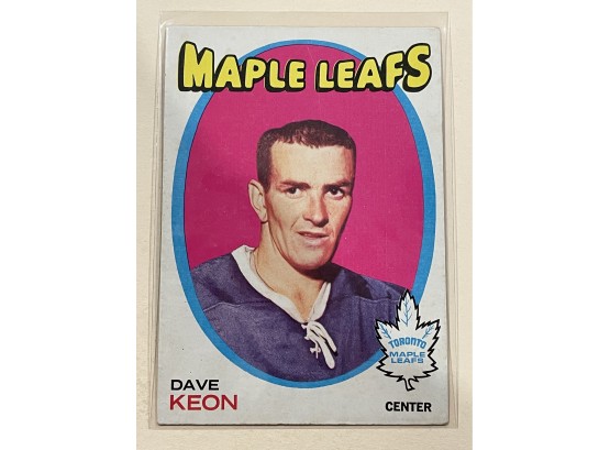 1971-72 Topps Maple Leafs Dave Keon Card #80