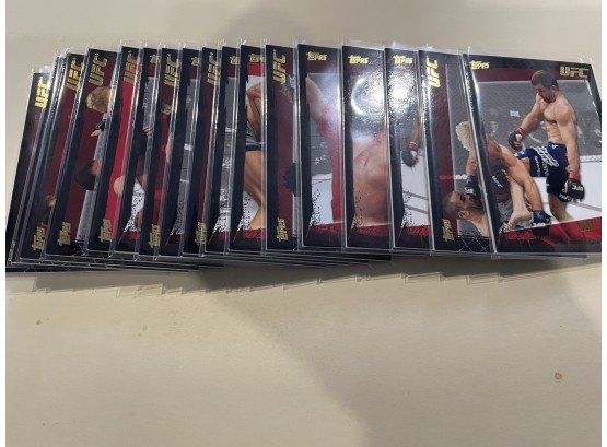 2010 Topps UFC Gold Parallel Thick Cards 17 Card Lot   All Cards Are Thick Stock Gold Parallel's