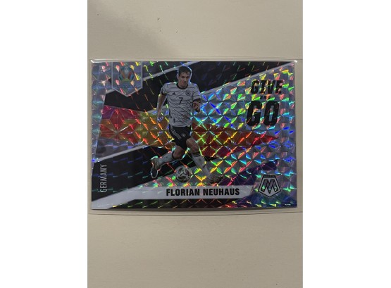2021 Panini Mosaic Florian Neuhaus Give And Go Silver Prizm Card #9