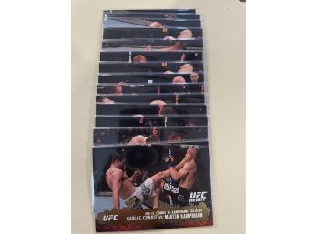 2009 Topps UFC Debut Gold Parallel Thick Cards 14 Card Lot   All Cards Are Thick Stock Gold Debut Parallel's