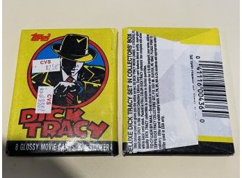 2 - 1990 Topps Dick Tracy Movie Cards      8 Card Packs      Lot Is For 2 Packs