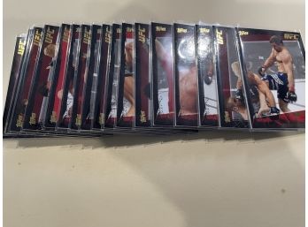 2010 Topps UFC Gold Parallel Thick Cards 17 Card Lot   All Cards Are Thick Stock Gold Parallel's
