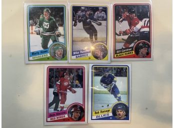1984 O-pee-chee Hockey 5 Card Lot