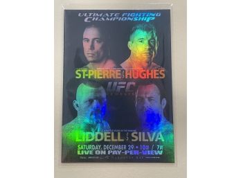 2009 Topps UFC 79 Fight Night Liddell Silva St-Pierre Hughes Refractor Card #FPR-UFC79