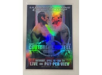 2009 Topps UFC 52 Chuck Liddell Randy Couture Refractor Card #FPR-UFC52