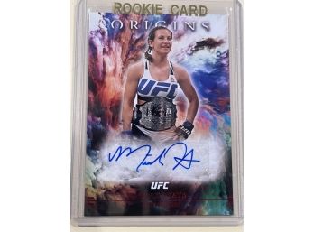 2021 Panini Chronicles Origins Miesha Tate Red Parallel Autographed Card #OA-MST