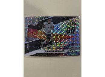 2021 Panini Mosaic Florian Neuhaus Give And Go Silver Prizm Card #9