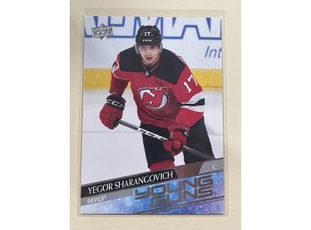 2021 Upper Deck Young Guns Yegor Sharangovich Card# 489