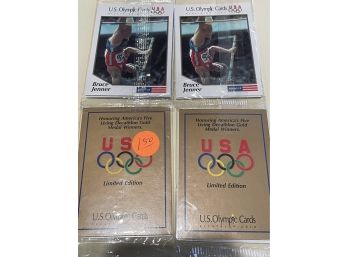 4 - 1991 Bruce Jenner Showing USA Olympic Sealed Packs    5 Cards Per Pack     Lot Is For 4 Packs
