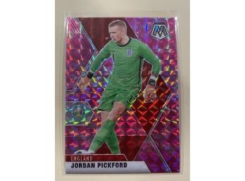 2021 Panini Mosaic Jordan Pickford Pink Prizm Card #101