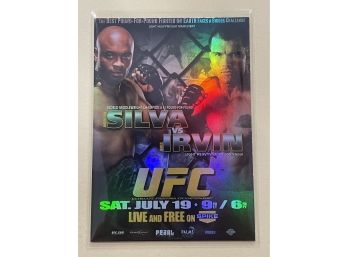 2009 Topps UFC 14 Fight Night Anderson Silva Vs James Irvin Refractor Card #FPR-UFC14