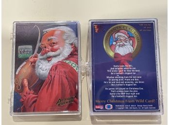 1993 Wild Card Team NFL Santa Claus Merry Christmas Card Pack      1 Pack