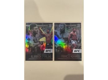 2021 UFC Panini Chronicles Illusions 2 Card Lot Sterling Ngannou
