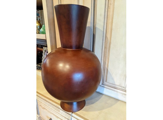 Extra Large Wood Vase - Very Rich Color - From Crate & Barrel