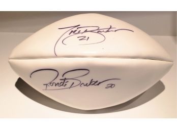 'Tiki' And 'Ronde' Barber Signed Wilson Football