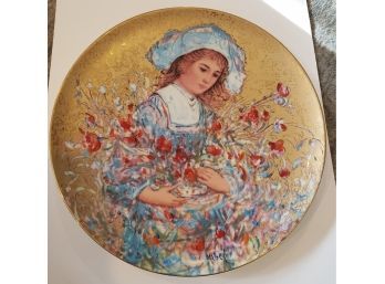 Edna Hibel 1st Edition Plate 'Lily'