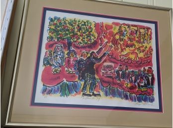 George Straub Signed Artist Proof Lithograph Entitled 'to Share The Joy'
